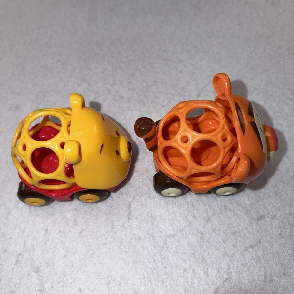 Disney Winnie The Pooh & Tigger O Ball Rattle & Roll Cars Baby Toy Set